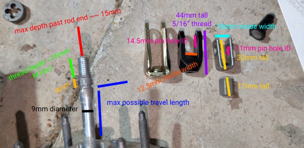 Bosch iBooster pushrod and clevis measurements