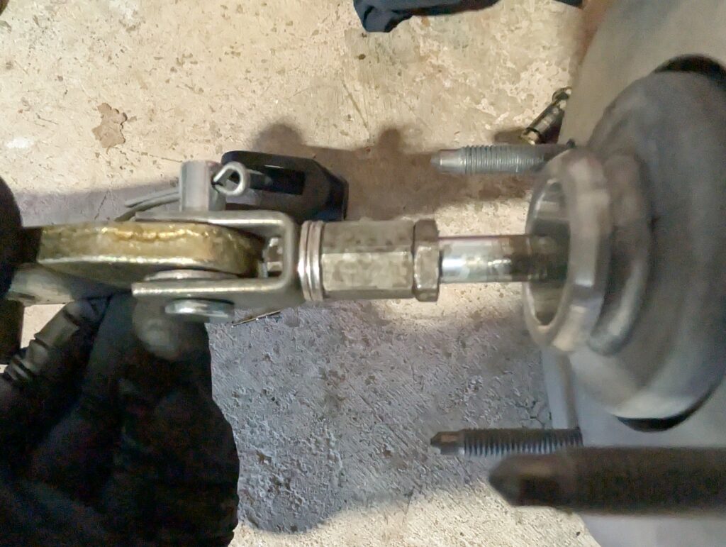iBooster rethreaded pushrod and modified clevis