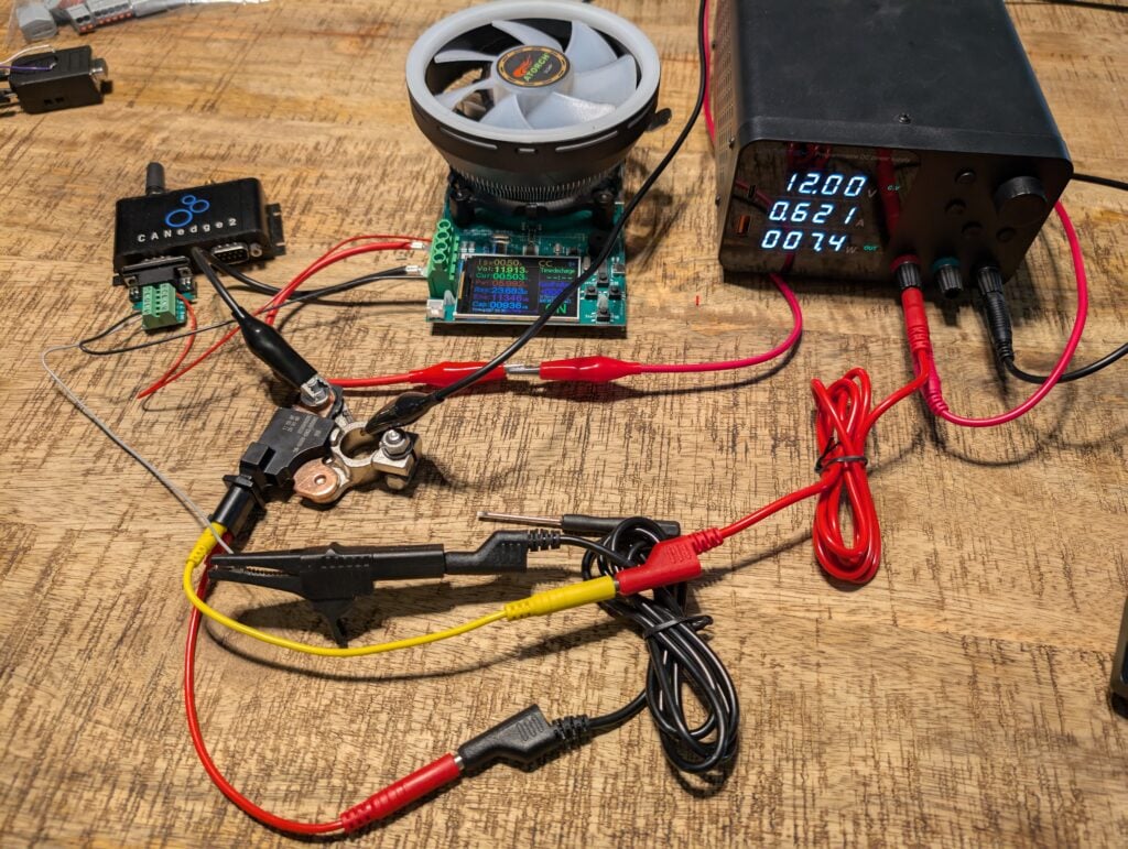 Bosch IBS sensor test electrical setup